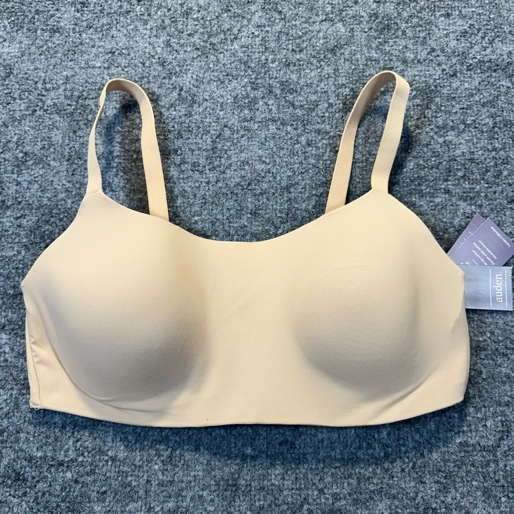 Auden Bralette Women XL Pearl Tan Luxe Stretch Lightly Lined Luxury Collection